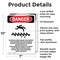 Signmission Portrait Rotating Auger Inside This Danger Sign, Aluminum, 7in W x 10in L, 2PK OS-2PACK-DS-A-710-V-2437 - alternate 4